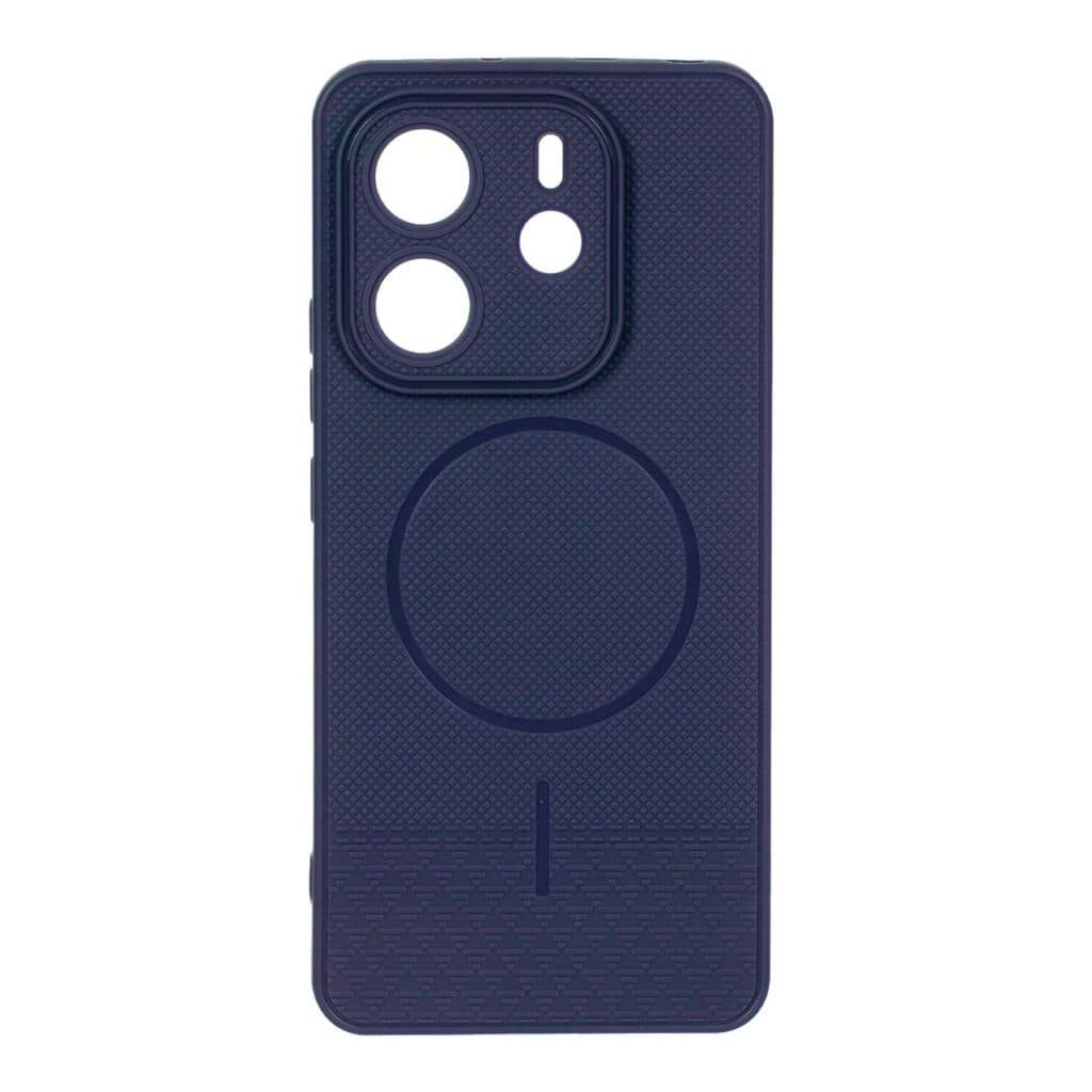 قاب شطرنجی طرح مگ سیف محافظ لنزدار Xiaomi Redmi Note 14 4G – سرمه ای — تصویر ۲
