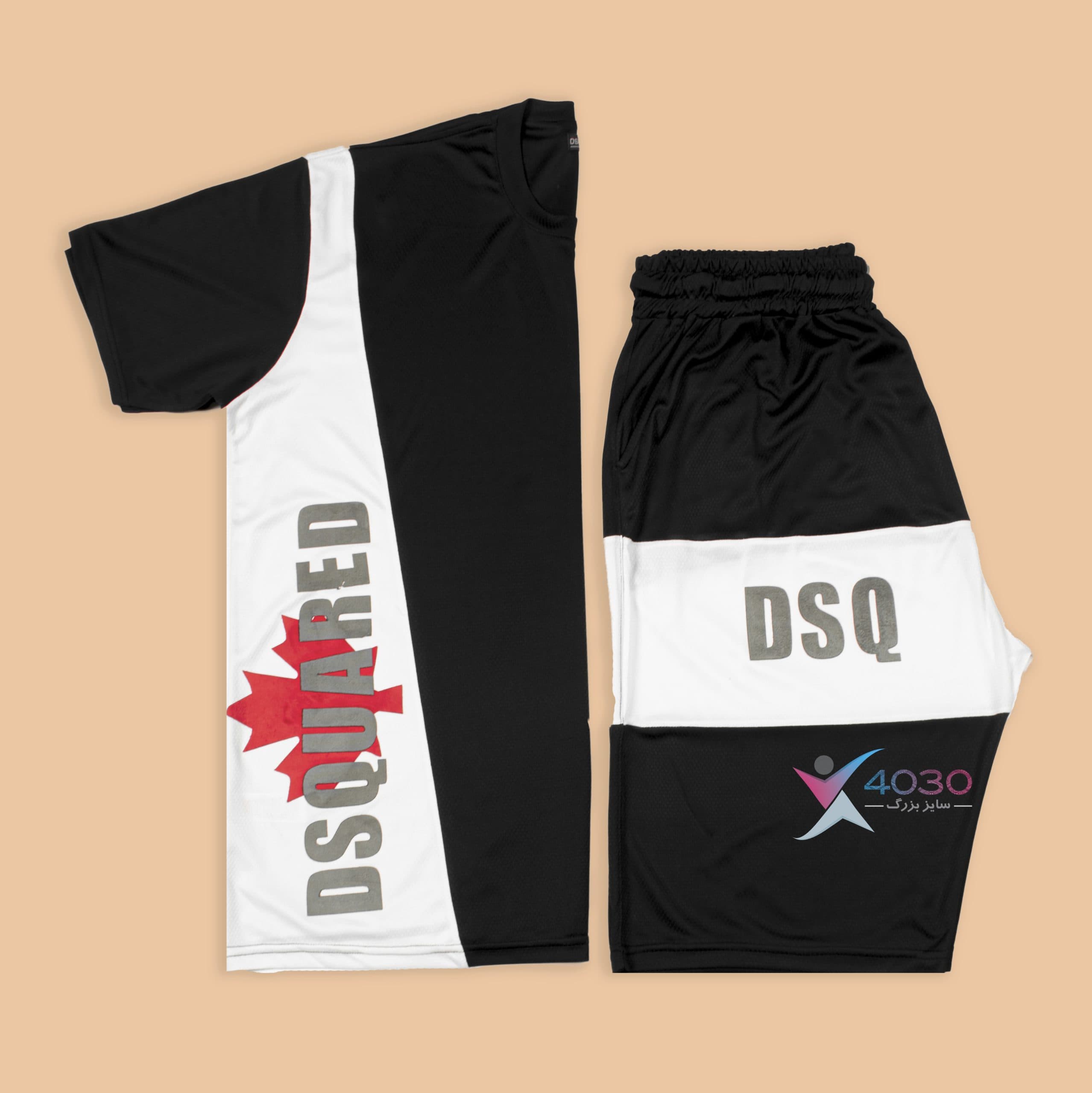 ست تیشرت و شلوارک DSQ سایزبزرگ ( 8030 )