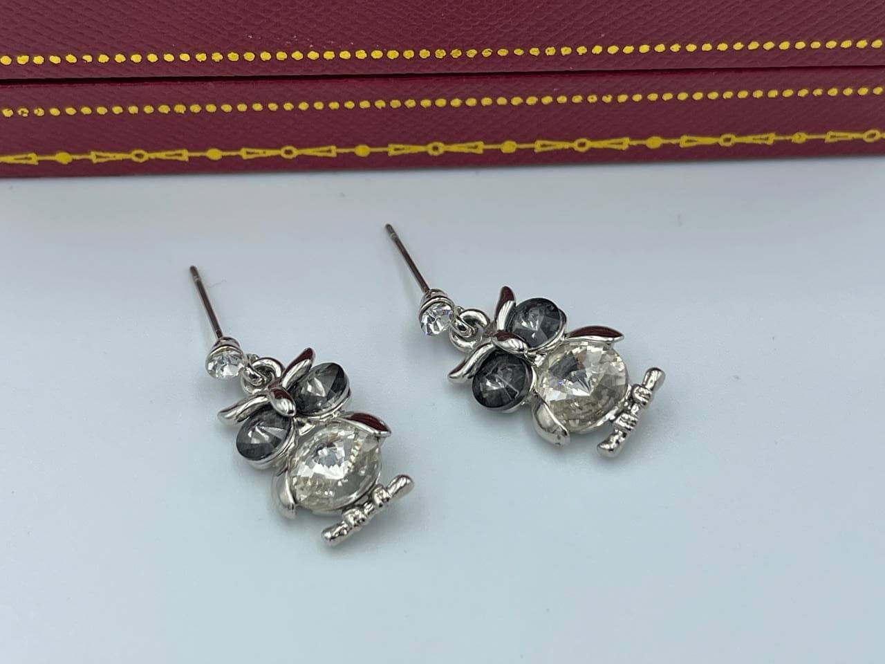 گوشواره جغد کوچک نقره ای