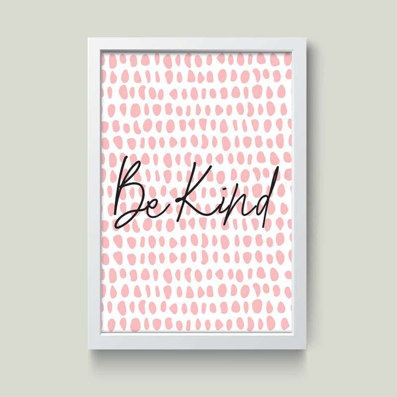 تابلو مدل مینیمال Be kind کد m2567-w
