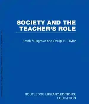 دانلود کتاب Society and the Teacher’s Role