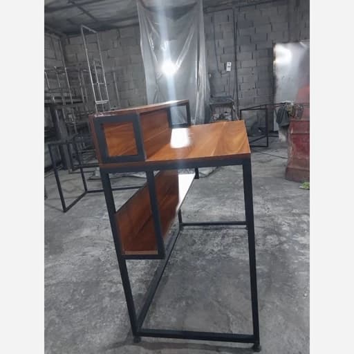 میز تحریر کامپیوتر مطالعه منشی طاقچه دار کانتر دار چوبی فلزی کامنا مدل 13152890