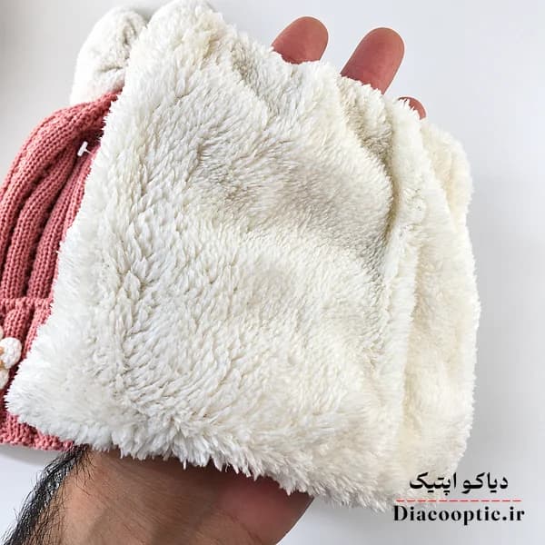 شال و کلاه بچگانه خزدار شال رینگی مدل بافتنی گل بابونه کد 1269 — تصویر ۸