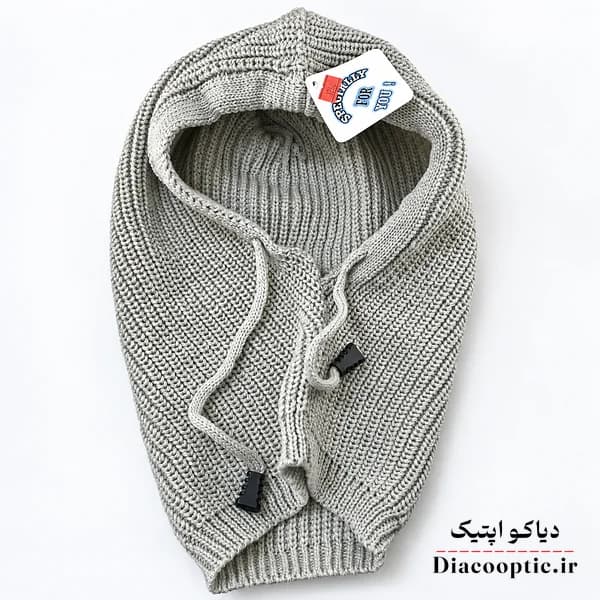 کلاه تک هودی زنانه مدل بافتنی کد 1260 — تصویر ۲