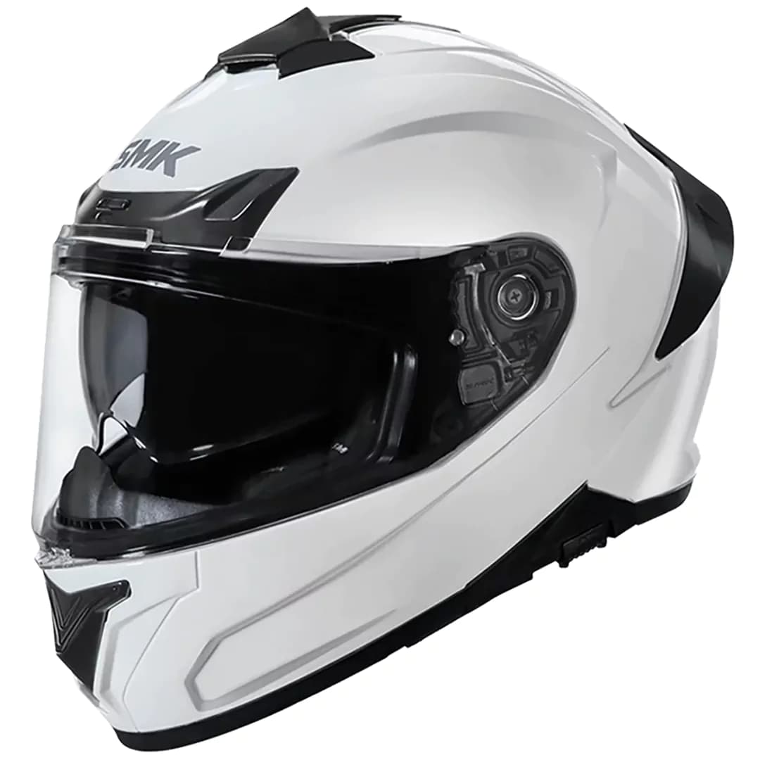 کلاه کاسکت فک ثابت اس ام کی مدل TYPHOON SOLID WHITE GL100