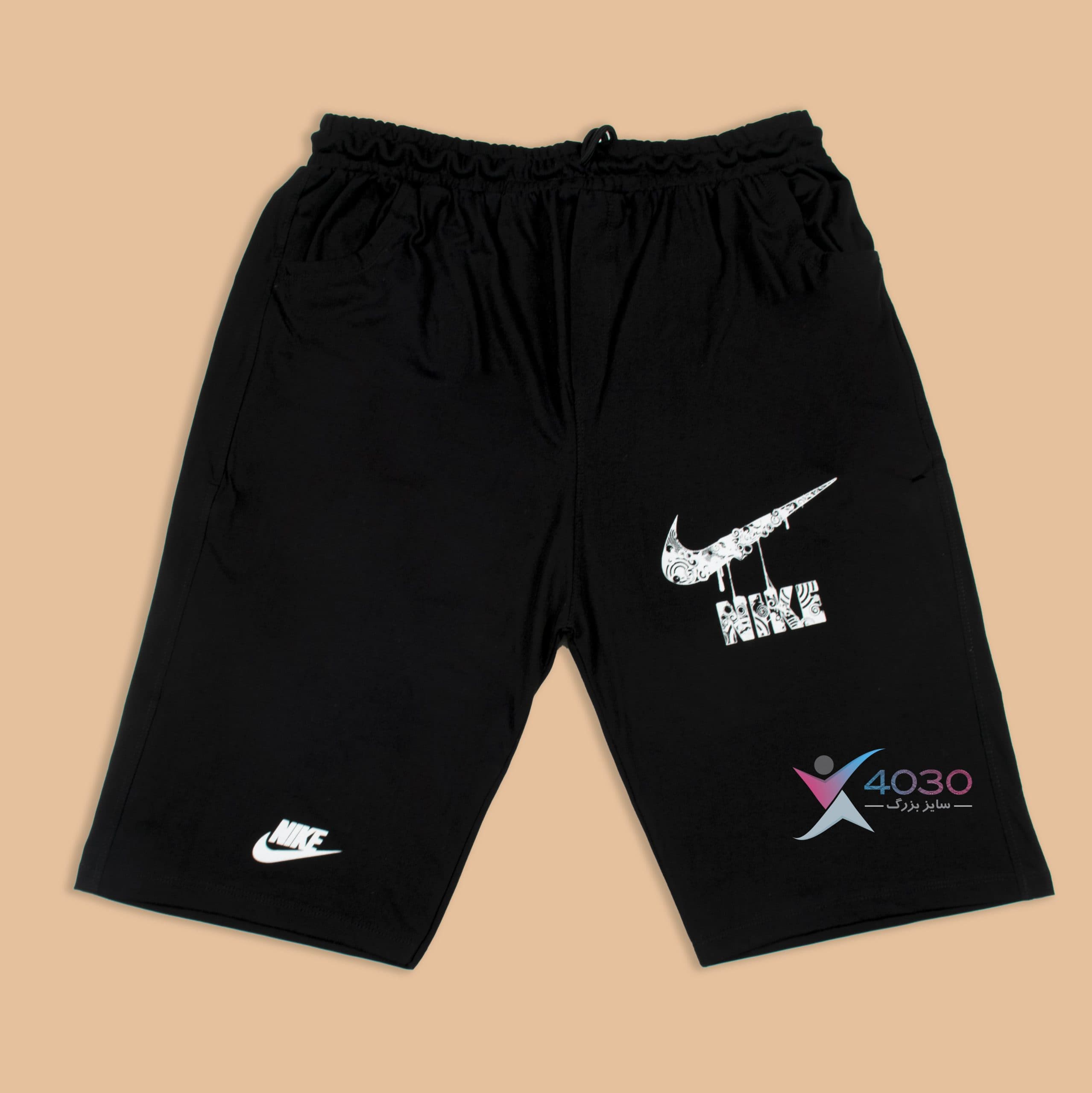 ست کاور و شلوارک NIKE پشت طرح دار سایزبزرگ ( 8029 ) — تصویر ۴