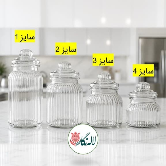 بانکه شیشهای شیاردار ویوا سایز 2 ارتفاع 18