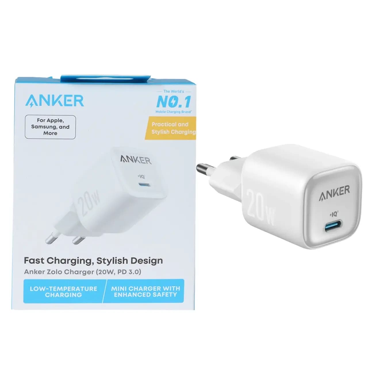 شارژر دیواری PD و فست تک پورت Anker مدل A2699L21 20W – سفید (گارانتی 6 ماهه ایویز) — تصویر ۶