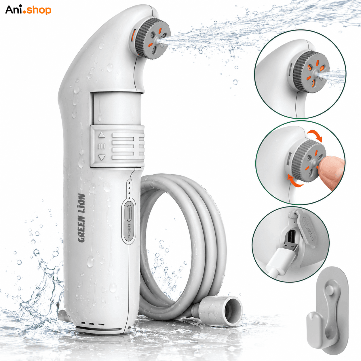 بیده شارژی مسافرتی گرین لاین | خودشور قابل حمل Bidet Pro — تصویر ۸