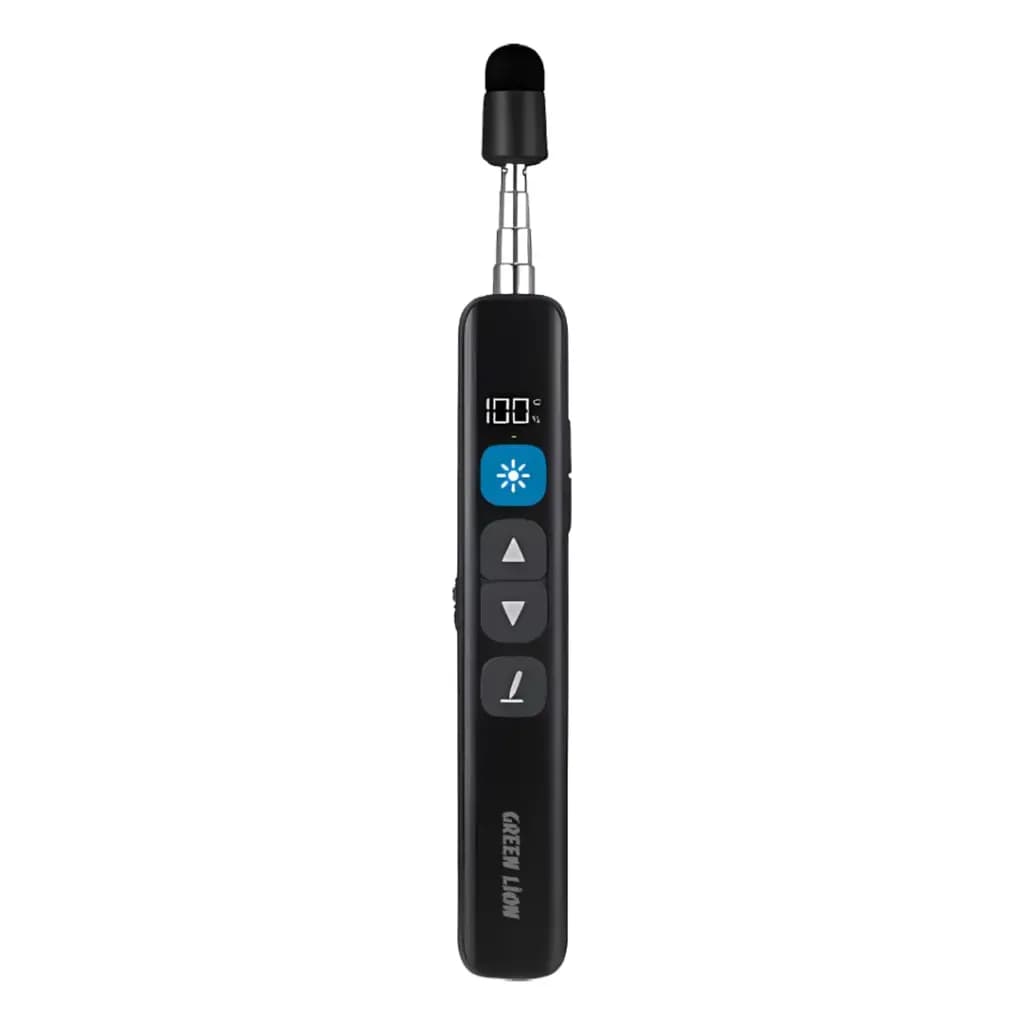 پوینتر و پرزنتر شارژی گرین لاین مدل Green Lion Wireless Presenter with Retractable Pointer GNWSPRWRPBK