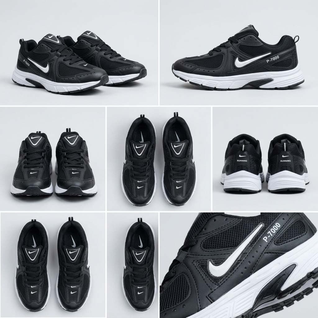 کتونی مردانه نایک P-7000 مشکی سفید | Nike P-6000 Grey White Men’s Sneakers — تصویر ۲