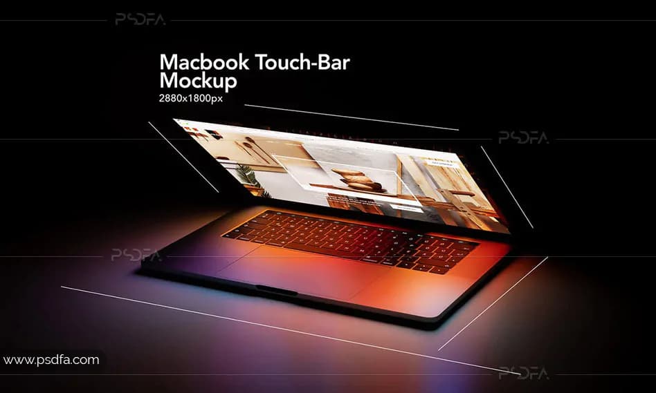 موکاپ لپ تاپ مک بوک پرو – Macbook Pro Mockup 2019