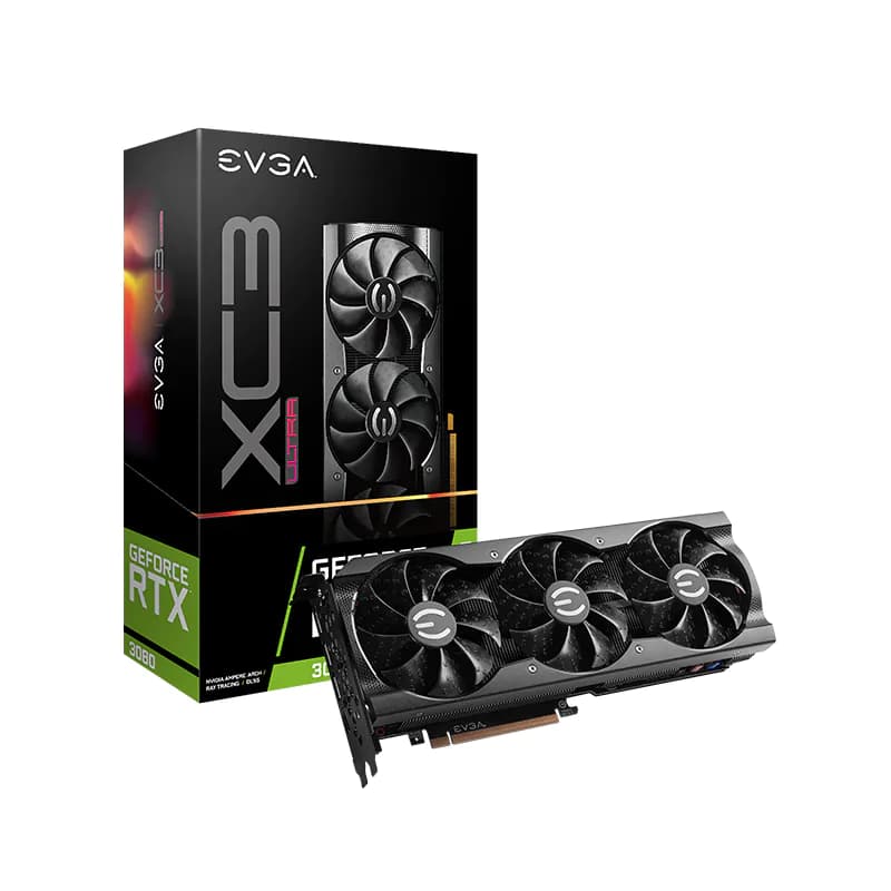 کارت گرافیک EVGA RTX 3080 XC3 BLACK GAMING 10G استوک