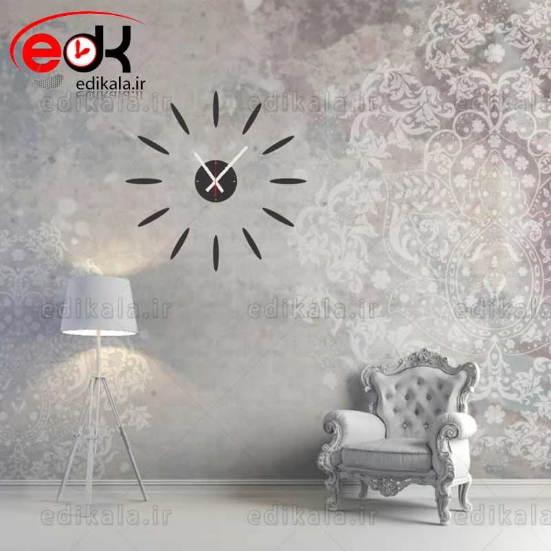 ساعت دیواری فانتزی طرح خورشید در رنگ و ابعاد مختلف انتخابی
