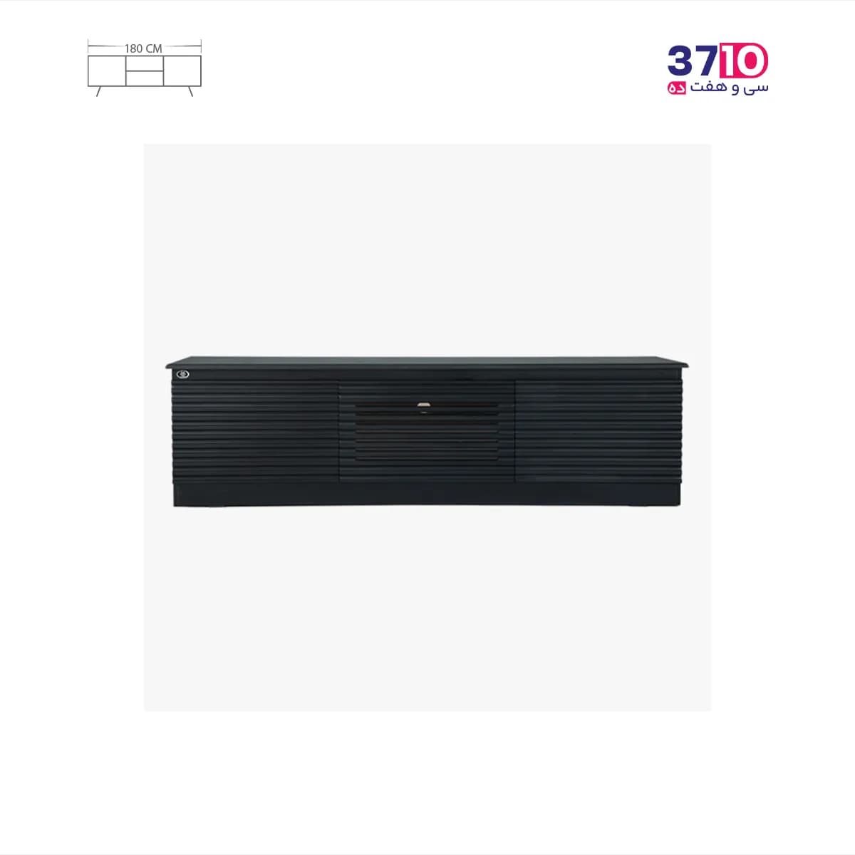 میز ال ای دی متین MATIN مدل R-355 مشکی سوزنی 180 سانت