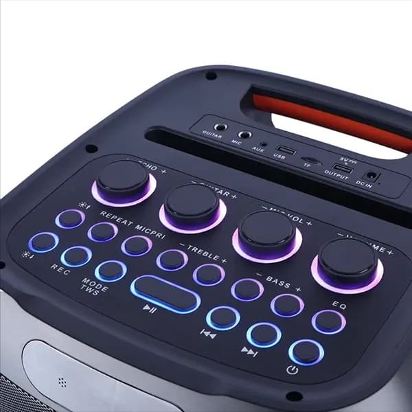 اسپیکر پارتی باکس 80 وات اکسیژن مدل AX-104 دارای پاور بانک — تصویر ۷