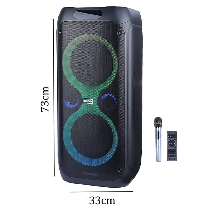 اسپیکر پارتی باکس 80 وات اکسیژن مدل AX-104 دارای پاور بانک — تصویر ۴