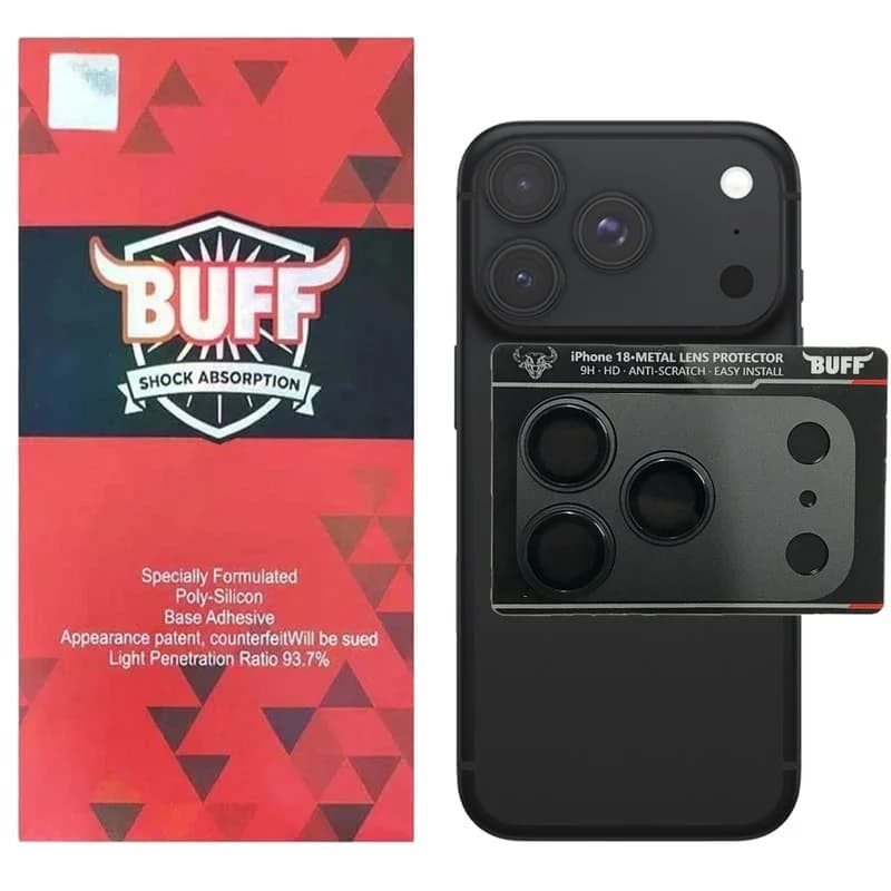 گلس لنز دوربین فلزی بوف مدل Steel Shield Lens مناسب برای گوشی موبایل اپل iPhone 18 Pro