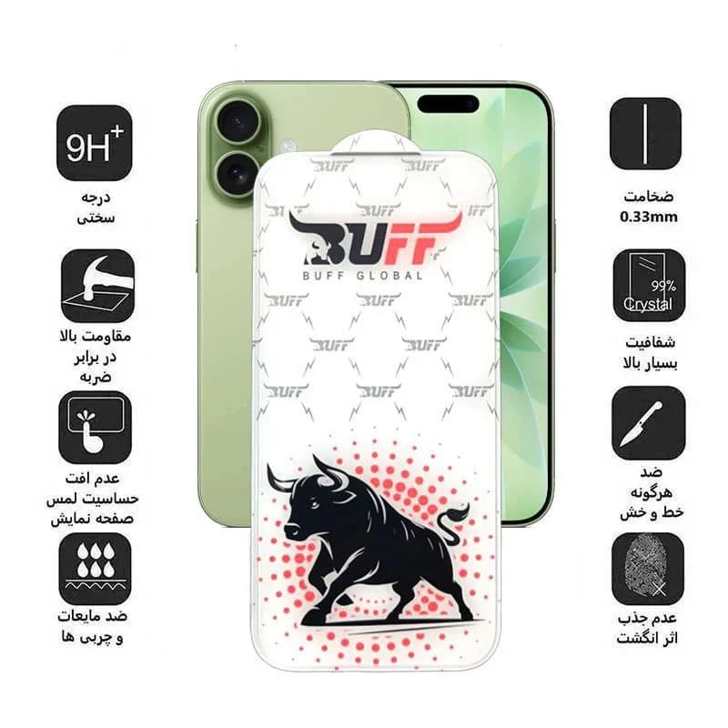 گلس بوف مدل Fighter Clear Edge-Guarantee مناسب برای گوشی موبایل اپل iPhone 18 Pro/ 17 Pro / 17/ 16 Pro — تصویر ۲