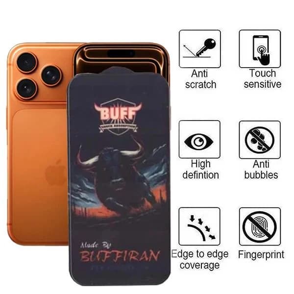 گلس بوف مدل BullRun Crystal Pro-Guarantee مناسب برای گوشی موبایل اپل iPhone 18 Pro / 17 Pro/ 17/ 16 Pro — تصویر ۳