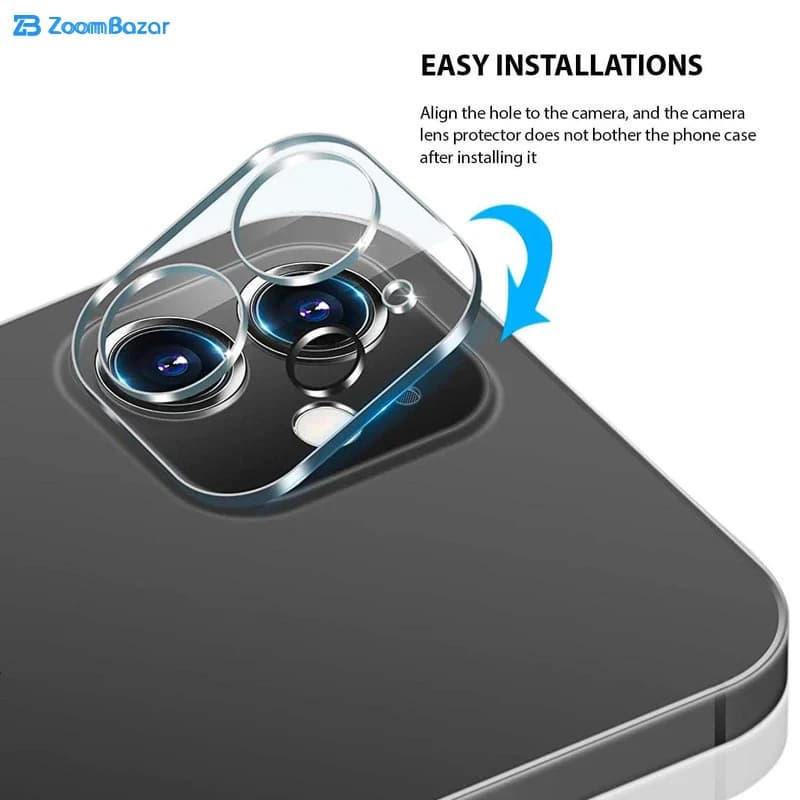 محافظ لنز دوربین بوف مدل Clear مناسب برای گوشی موبایل اپل Iphone 12 — تصویر ۷