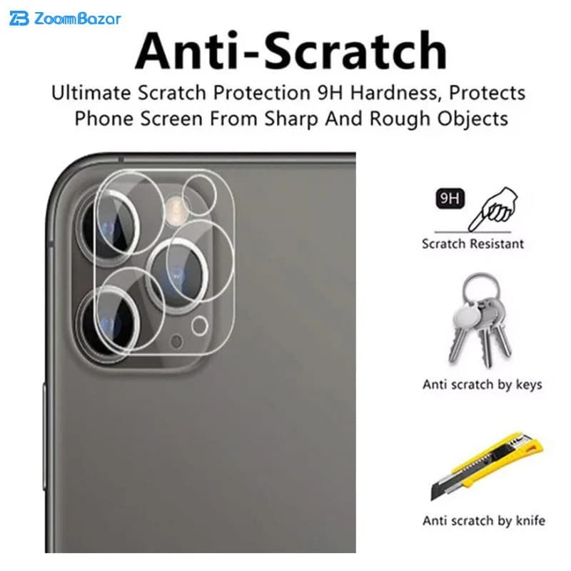 محافظ لنز دوربین بوف مدل Clear مناسب برای گوشی موبایل اپل Iphone 11 Pro — تصویر ۷