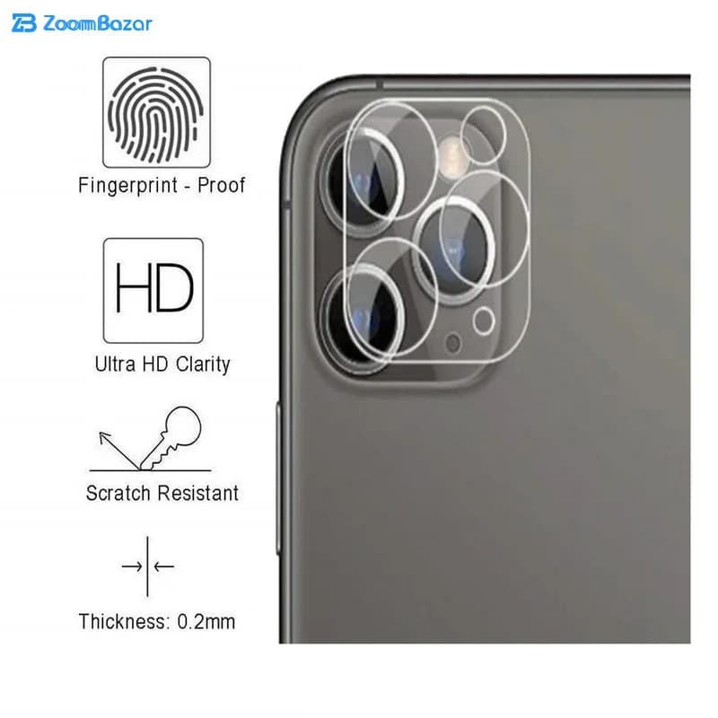 محافظ لنز دوربین بوف مدل Clear مناسب برای گوشی موبایل اپل Iphone 11 Pro — تصویر ۸