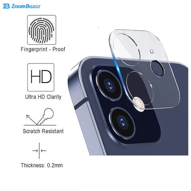 محافظ لنز دوربین بوف مدل Clear مناسب برای گوشی موبایل اپل Iphone 12 Mini — تصویر ۴