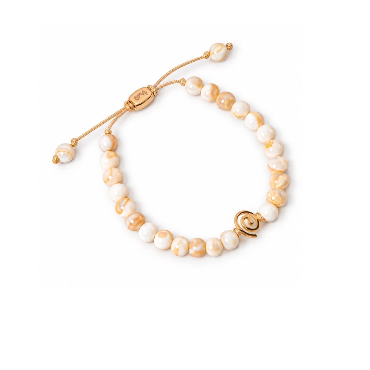 دستبند طلا سنگی مارپیچ
