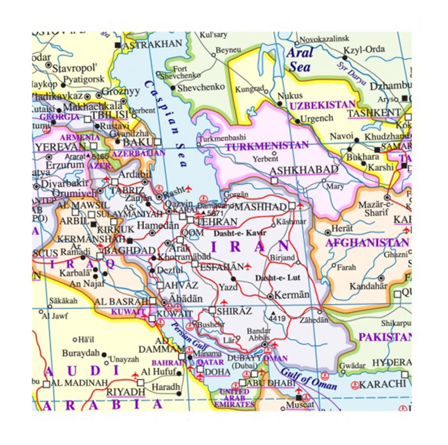 نقشه جهان انگلیسی انتشارات گیتاشناسی نوین کد A.P1287 — تصویر ۴