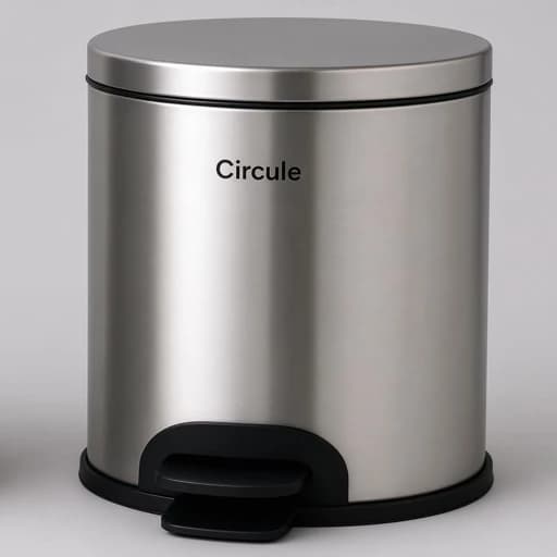 سطل زباله پدالی 15 لیتر سرکوله CIRCULE استیل با درب آرام بند کد S-15 کامنا مدل 13144437