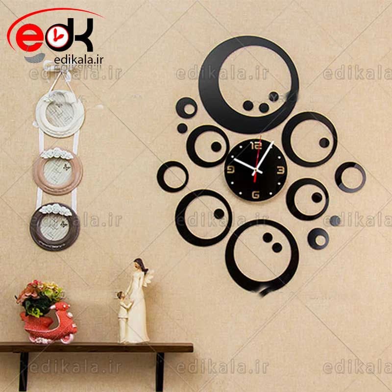 ساعت دیواری فانتزی طرح ارغوان در ابعاد و رنگ های انتخابی + فایل کورل آماده برش