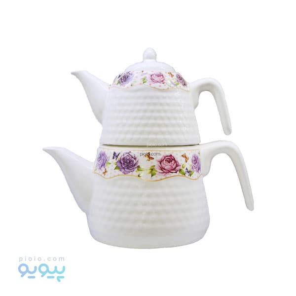 ست قوری و کتری چینی طرح گل