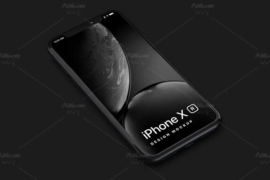 موکاپ آیفون ایکس آر با 6 رنگ مختلف iPhone XR Design Mockup — تصویر ۷
