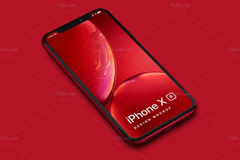 موکاپ آیفون ایکس آر با 6 رنگ مختلف iPhone XR Design Mockup — تصویر ۶