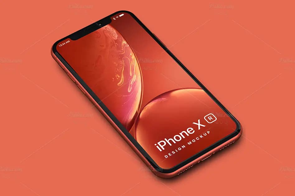 موکاپ آیفون ایکس آر با 6 رنگ مختلف iPhone XR Design Mockup — تصویر ۲