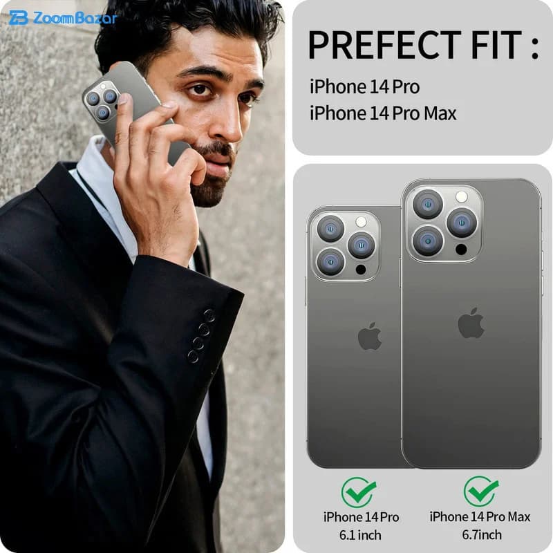 محافظ لنز دوربین بوف مدل HD-ColorLenz-G مناسب برای گوشی موبایل اپل Iphone 14 Pro Max /14 Pro — تصویر ۷