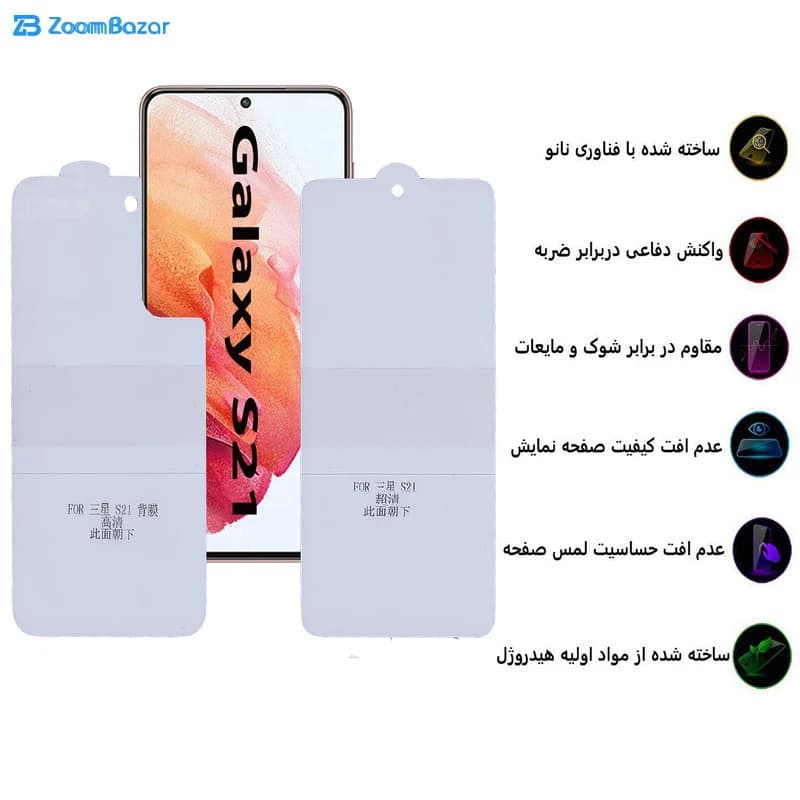 گلس و پشت گوشی موبایل بوف مدل Epic16 مناسب برای گوشی موبایل سامسونگ Galaxy S21 — تصویر ۴