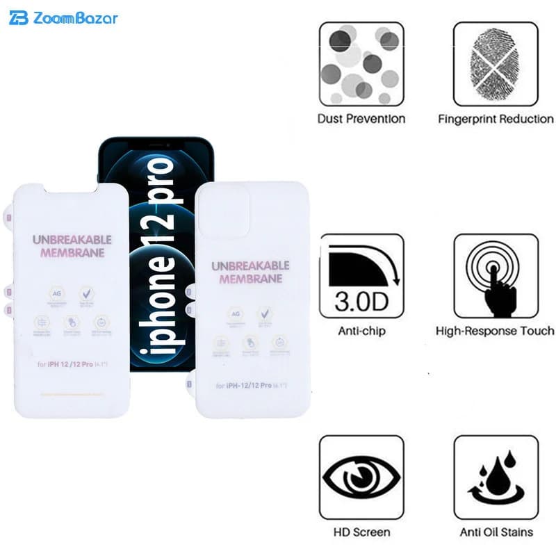 گلس و پشت گوشی مات بوف مدل HgM15 مناسب برای گوشی موبایل اپل iphone 12 Pro (به همراه گارانتی ۶ ماهه) — تصویر ۲