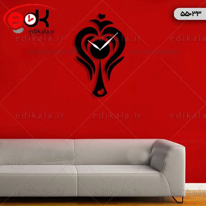 ساعت دیواری فانتزی طرح کمند در جنس و ابعاد قابل انتخاب