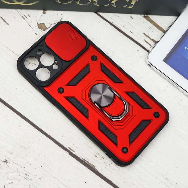 قاب ضد ضربه محافظ لنزدار کشویی هولدر دار بتمن iPhone 12 Pro Max — تصویر ۵