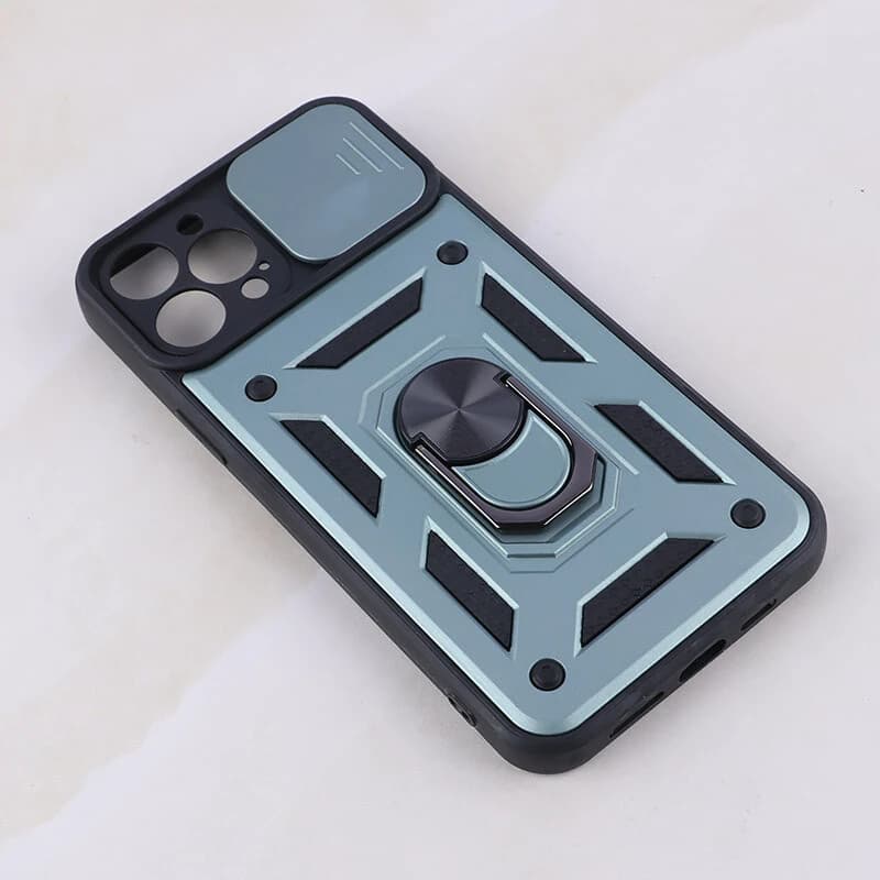 قاب ضد ضربه محافظ لنزدار کشویی هولدر دار بتمن iPhone 12 Pro Max — تصویر ۳
