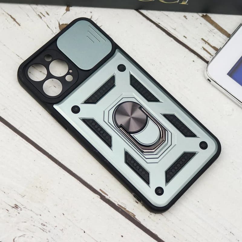 قاب ضد ضربه محافظ لنزدار کشویی هولدر دار بتمن iPhone 12 Pro Max — تصویر ۲