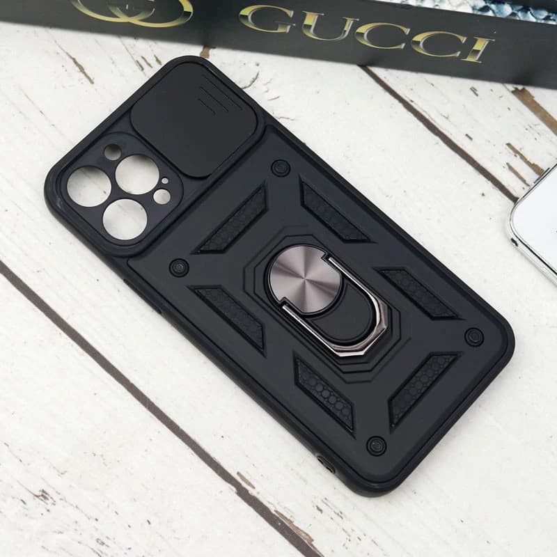 قاب ضد ضربه محافظ لنزدار کشویی هولدر دار بتمن iPhone 12 Pro Max — تصویر ۶