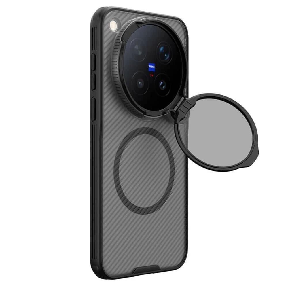 گارد مگنتی دودی کمرا استند Vivo X500 Pro Max مارک نیلکین مدل CamShield Prop Magnetic — تصویر ۵
