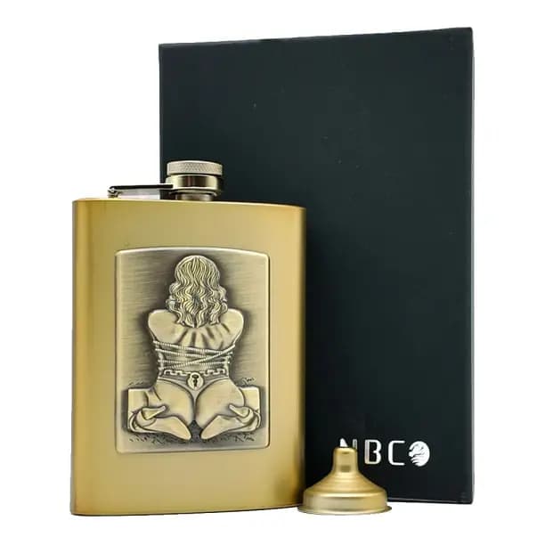 فلاسک جیبی طرح پلاک فیگور زن ان بی کو مدل FLNB-730