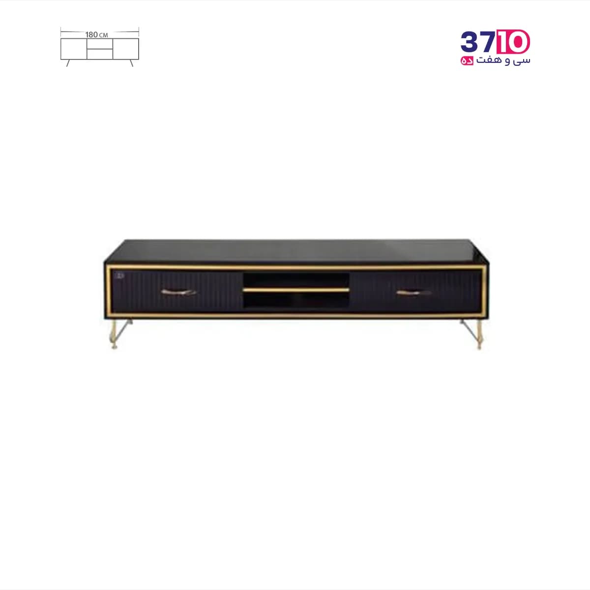 میز ال ای دی متین MATIN مدل R-480 مشکی طلایی 180 سانت