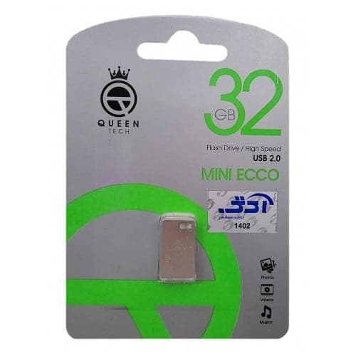 فلش مموری 32GB کوئین تک اصل مدل MINI ECCO ظرفیت 32 گیگابایت