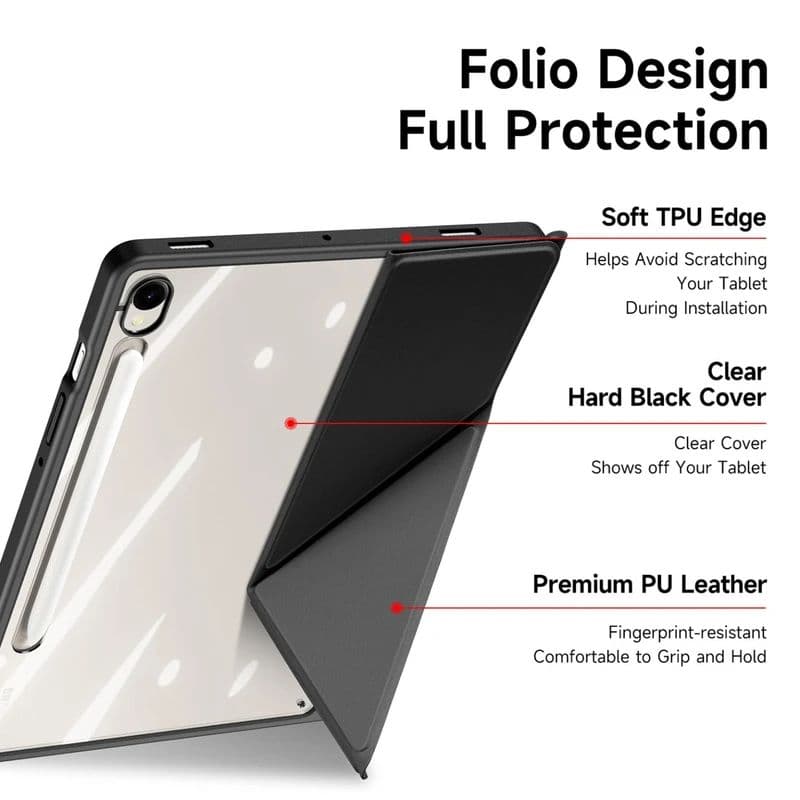 کیف کلاسوری دوکس دوکیس مدل Magi مناسب برای تبلت سامسونگ Galaxy Tab S10 Lite / S10 FE / S9 / S9 FE کد b480 — تصویر ۶