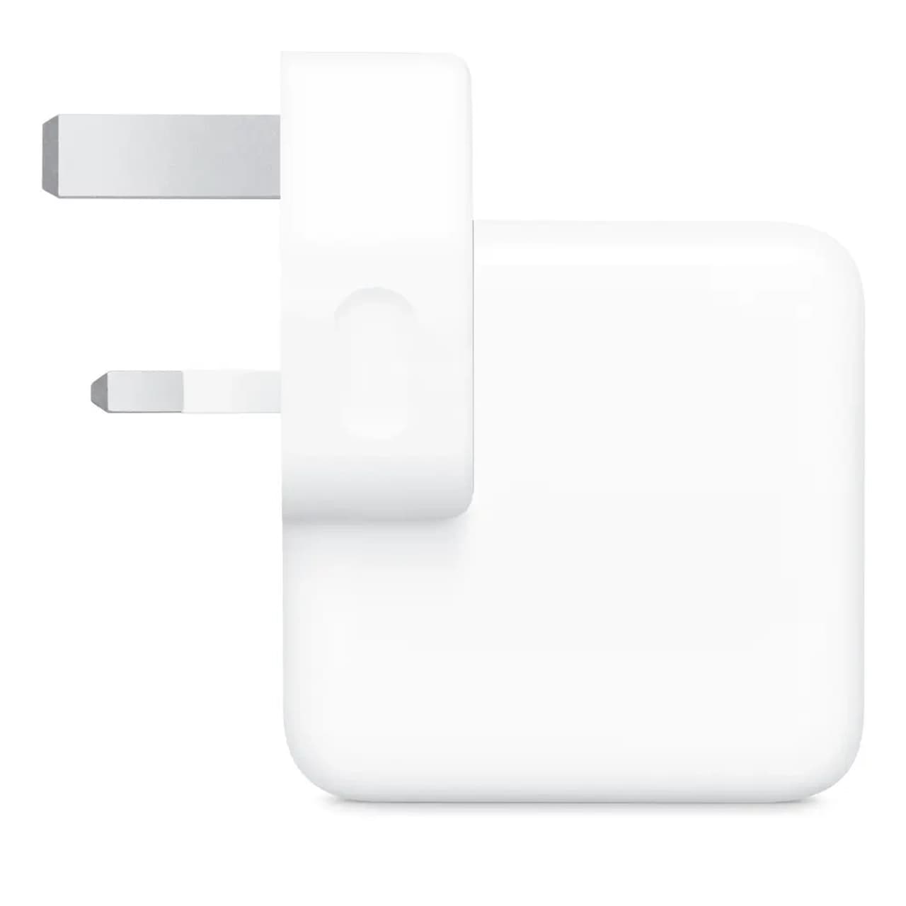 شارژر دیواری فست دو پورت 35W Apple مدل MNWP3B/A A2676 – سفید (گارانتی 6 ماهه ایویز) — تصویر ۲